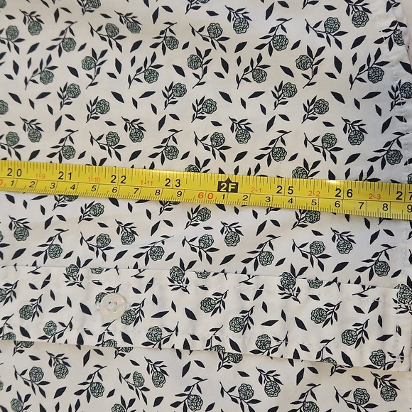 Alexander Julian Black and White Floral Men's Shirt - Picture 7 of 8